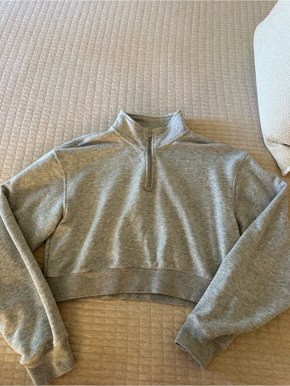 TNA cropped quarter zip
